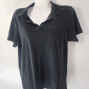 Armani Exchange Black Polo Shirt